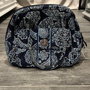 Vera Bradley Blue Bandana Turn Lock Satchel